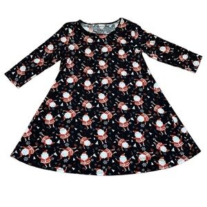 North Pole women’s black and red Santa Clause 3/4 sleeve dress Size Large